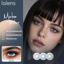 Lalens Lentes de contacto de uso anual de la Colección Meta de Lalens - 1 par de lentes de contacto grises y blancos para agrandar naturalmente los ojos y para maquillaje de ojos