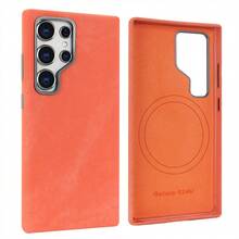VIETAO 豪华磁吸手机壳适用于 16 15 14 13 Pro Max 高品质充电磁吸 Galaxy S25 S24 Ultra 手机保护套 - 橘色 - 查看 3