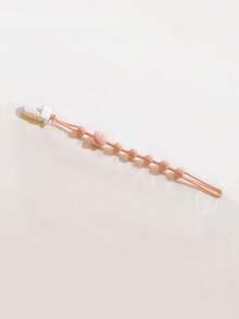 3pcs Baby Bear Design Anti-Lost Hanging Strap, Silicone Leash Clip Suitable For Bottles, Pacifiers, Teethers, Toys, Portable Baby Anti-Drop Chain