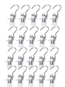 20pcs Premium Stainless Steel Clothes Clip,Adjustable Metal Pants Hanger With Clips, Laundry Clothes Nail With Hook, Portable Hanging Clothes Clip,50/40/30/15/10/5/1pc Wardrobe Organizer, Boot Hangers For Closet, Clips With Hooks, Multi-Function Single Clip Clothes Hanger, Bootleg Clip, For Pants, Hats, Skirts, Socks, Shoes Dress Pants Shoes Boots,Skirt,Spring,Minimalist,Summer Tops - Multicolor - View 16