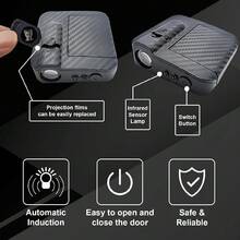 4pcs Car Door Decoration Lights - Blue Horse Projector - Universal Wireless Door LED Projection Lights, Door Step LED Welcome Sign Shadow Ghost Light Projection Lights, Suitable For All Brands Of Car LED Door Welcome Decoration Lights, Car Accessories, Decorative Lights, Male And Female Car Accessories - 藍色 - 查看 5
