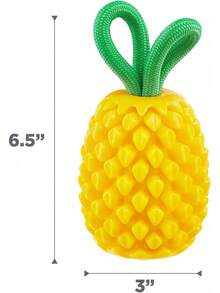 Outward Hound By Planet Dog Dental Pineapple Dental Chew Toy And Interactive Treat Stuffer Durable Dog Toy Stuffable Dog Toy, Yellow - Pineapple - View 7