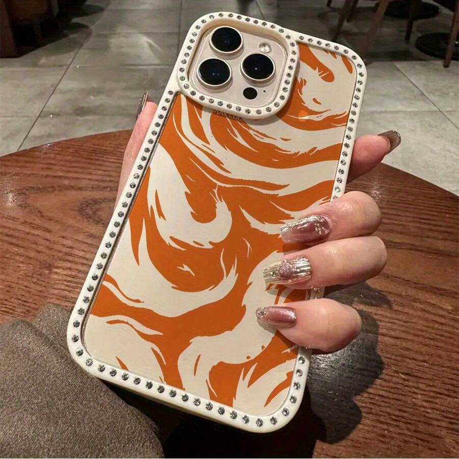 Funda para teléfono 1PC Teléfono Bling de Doble Cara, Parte Trasera Dura Suave a Prueba de Golpes, Multicapa, TPU + PC, Compatible con 16/15/14/13/12/11 Pro/Plus - Blanco - Ver 1