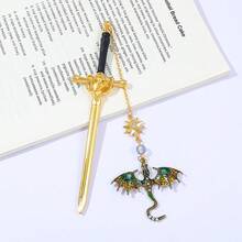 1/5PCS Fantasy 4th Wing Dragon Metal Bookmarks Dragon Themed Party Favors For Dragon Lovers Book Fans Reading Accessories Fantasy Gifts For Fiction Fans Freshman Week Opening Season Gifts Study Stationery - one-size - View 12