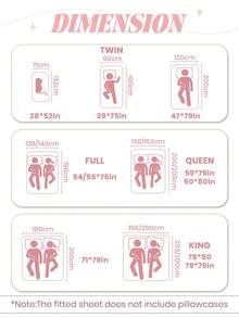 1件蝴蝶花朵图案床笠,床垫保护套,透气防起球床罩,适用于单人床、双人床、大号床、特大号床,四季皆宜,可机洗,防尘防滑,不含枕头和枕套,是节日和情人节的理想礼物。 - 彩色 - 查看 4