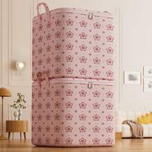 Large Capacity Storage Box, Household Clothing Storage Bag, Moving Packing Bag, Blanket Storage Bag, Student Dormitory Clothing Blanket Bag Luggage Storage Box - Multicolor - View 4