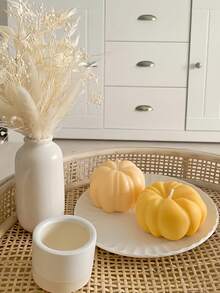 5 件感恩节南瓜蜡烛模具，秋季香味茶蜡烛模具，适用于蜡烛、芳香疗法、肥皂制作、家居装饰、节日派对、万圣节装饰（不含蜡烛） - 彩色 - 查看 11