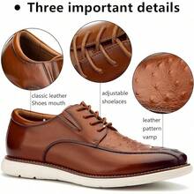 Men's Oxford Shoes Dress Shoes Men's Lightweight Lace-Up Fashion Shoes-20256688 - 棕色-09 - 查看 3