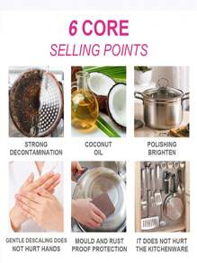 500g Magic Kitchen Cleaning Powder, Stainless Steel Cleaning Paste, Multi-Purpose Degreaser Suitable For Pots, Pans, Surfaces, Deep Cleaning For Vent Hoods, Stoves, Faucets And Stubborn Dirt, Kitchen Pot Bottom Cleaning Polish - Recommend 500g Size