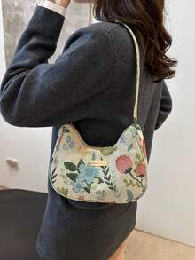 Túi đeo chéo vuông hình baguette đơn giản, tối giản, thời trang & đa năng, màu trơn, phong cách mới, họa tiết cây, một bên vai cho nữ - Nhiều màu - Xem 3