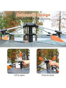 Carpa desplegable impermeable. Carpa automática que se monta rápidamente y fácilmente. Carpa portátil plegable con toldo y ventana, adecuada para acampar al aire libre y para la playa.