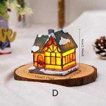 1 قطعة من بيت الثلج المضيء من الراتنج، ديكور عيد الميلاد، بيت صغير مضيء لعيد الميلاد، مناسب لحفلات العطلات وحفلات عيد الميلاد وديكور المشاهد والديكور المنزلي وهدايا الحفلات، ديكور حفلة عيد الميلاد الممتع، عيد ميلاد سعيد، السنة الجديدة سعيدة، هدية عيد الميلاد، زينة عيد الميلاد، ديكور غرفة الشتاء