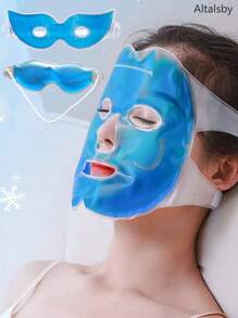 1pc Facial Cold Compress Ice Pack, Cooling Gel Face Mask To Relieve Fatigue&Aid Sleep, Reusable Gel Mask Cold/Hot Compress Face Mask For Daily Use, Gel Ice Pack Eye Mask, Relaxing Ice Compress Eye Mask/Face Mask