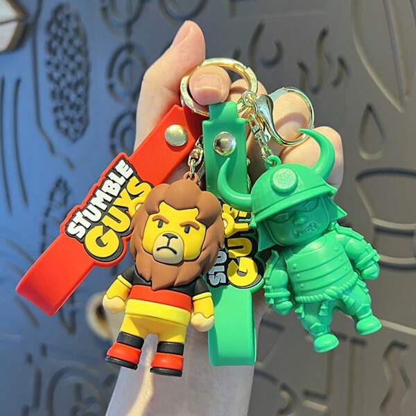 1pc Funny Cartoon Tripping Man Car Bag Charm, Unisex Couple Halloween Family Party Bag Accessory Decoration Gift, Casual Cute Silicone Keychain