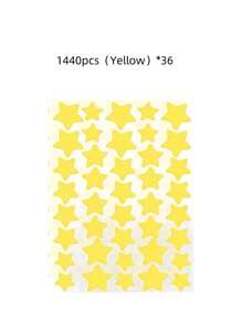 1120/840/560/280 Pcs Star Stickers, Back To School,Halloween & Christmas Decoration Stickers, Colorful Five-Pointed Star Stickers For Party, Holiday Photo Decoration, Face Decor Stickers (1 Sheet Per Color), For Decoration Only (Not For Makeup)2000/1400/160/80/40