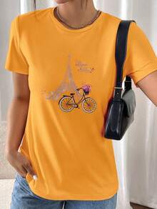 Women T-Shirts - Yellow - View 3