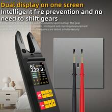 True Clamp Meter - CAT111 Certified Digital Clamp Multimeter With Auto/Manual Ranging, Mini Clamp, USB Charging And Li-Polymer Battery - Durable Electricity Tester For Electrical, Industrial, HVAC, Solar, Supports Current/Voltage Measurement, Ergonomic Design, Rugged Construction - Black - View 5