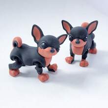 Figura decorativa de perro Spaniel lindo y adorable impresa en 3D, escultura de escritorio de plástico, regalo festivo