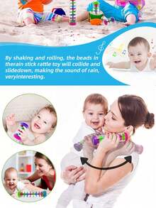 1 pieza/Set de 3 piezas de juguete antiestrés con sonido de lluvia de color aleatorio para adolescentes - Multicolor - Ver 6
