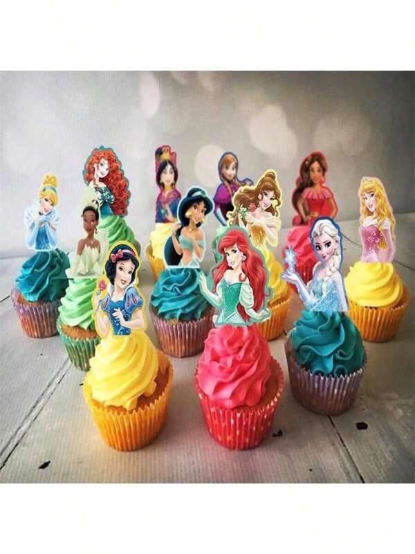 Disney Disney 30pcs Princess Theme Cross Sign Birthday Party Family Gathering Halloween Christmas Cake DIY Decoration Supplies