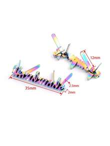 DIY Handmade Buckles, Bag Accessories And Decorative Logo Buttons, Luggage Hardware Accessories, DIY Handmade Bag Metal Logo Buttons, Luggage Metal Nameplates, Metal "Handmade" Italic Clothing Labels, Handmade Letter Clothing Labels - Multicolor - View 9