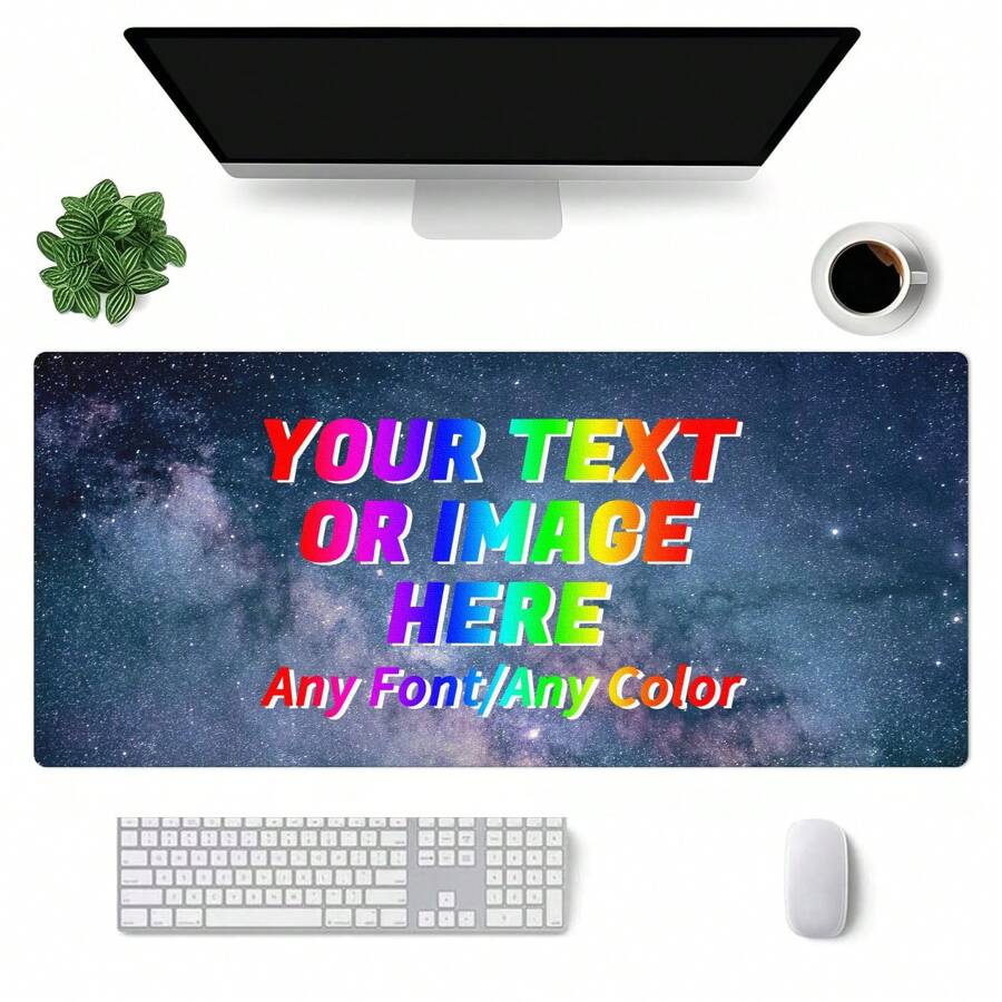 Extra Large Custom Mouse Pad: Personalized Gaming Desk Mat, Non-Slip Rubber Base, Water-Repellent Surface - 35.4 X 19.68 Inch