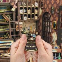 Wand Shop Magic Theme Toys Hand-Assembled Model Splicing Bookend Assembly Toy Model Family And Friends Birthday School Season Halloween Christmas New Year Valentine's Day Easter Gift - 棕色 - 查看 5