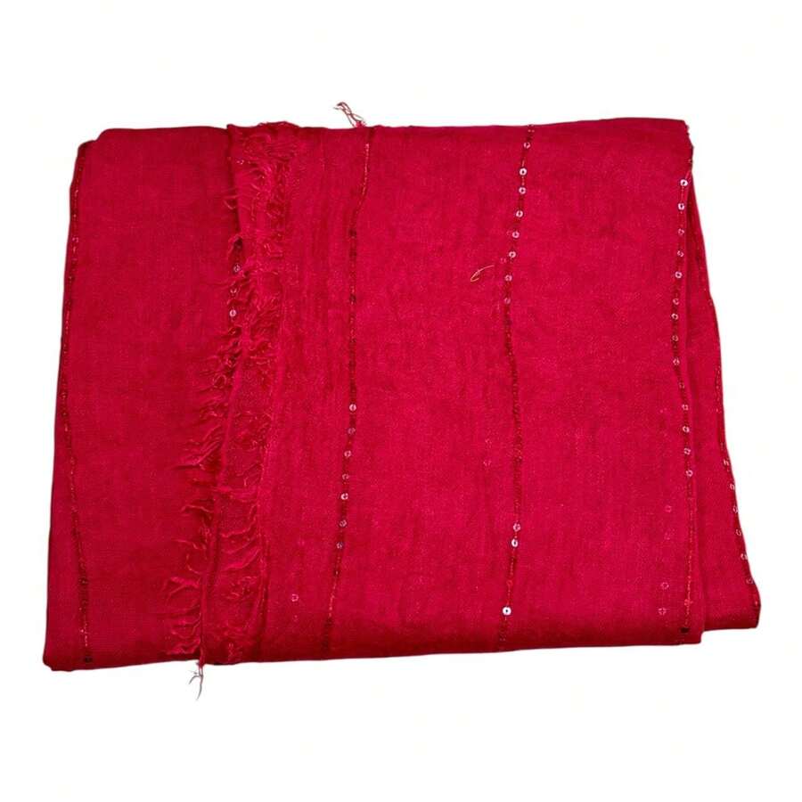 Scarf With Shine - Rose Red - View 1