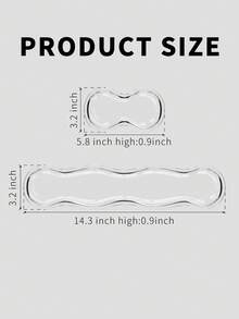 1 套水晶透明波浪形腕托垫，适用于鼠标垫、键盘掌托、腕托垫 - 凉爽舒适 - 彩色 - 查看 7