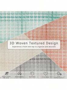 Storage Boxes With Lid Cotton Linen Fabric Storage Bins Organizer Container Decorative Collapsible Washable Shelf Baskets Faux Leather Handles For Home Bedroom Closet (Black, Small Size)