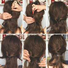 2 件套拔发针、美发工具、马尾辫制作器、发饰、返校、旅行度假必需品、女士发饰 - 黑色 - 查看 2