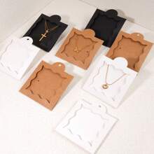 20pack Matte Cardboard Jewelry Gift Packaging Box With Window Design, Necklace Display Box With Insert Card For Jewelry Display Packaging, DIY, Craft, Retail For Women Storage Organizer Travel Essentials Back To School Dormitory Storage