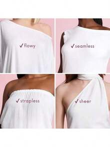 Cake Grip Non-Stick Seamless Cover, Reusable Self-Adhesive Silicone Stickers, Women's Non-Adhesive Nipple Shields, Self-Adhesive Bust Lift Patch Without Strap, Women's Lingerie And Lingerie Accessories, With High-Grade Magnetic Case - Cocoa - View 3