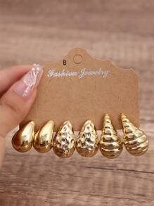 6-18pcs Fashion Unique Earrings Set, Suitable For Women To Wear Year-Round