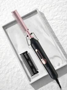 CRASTS CRASTS Electric Hair Straightener Brush, Copper Ionic Hair Comb, Dry & Wet Use, Household Hair Styling Tool