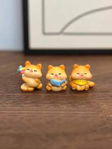 3pcs Cute Mini Cat Statues, Resin DIY Desktop Decorations, Miniature Landscape Accessories, Suitable For Various Rooms, Festival Creative Decorations, Christmas, Halloween, Cat Enthusiasts' Preferred Gifts - Multicolor - View 11