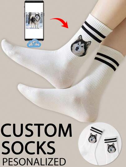 1 Pair Of Customized Crew Socks,Custom Face Socks, Couple Socks,Custom Photo Sock, Custom Printed Socks, Personalized Funny Face Socks, Custom Picture Socks, Put Any Face On The Socks, Anniversary Gift, Valentine Gift, Birthday Gift, Wedding Gift, Mother's Day Gift, Father's Day Gift, Best Friend Gift, Gift For Mom/Dad, Gift For Girlfriend/Boyfriend, Fall Socks