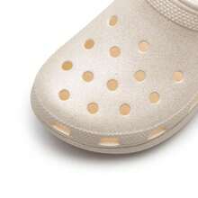 Crocs 207241-0WV Classic Shiny Cloud Clog Breathable Lightweight Slip-On Shoes, Suitable For Indoor/Outdoor & Daily Activities - Chalk Color - View 7