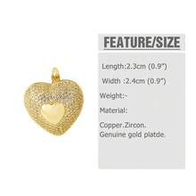 New Zirconia Stone-Decor Heart C-Shape Earrings/Ear Studs EZ64 For Women, Everyday Wear - Multicolor - View 3