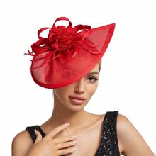 Elegant Alluring Women Derby Church Wedding Feather Sinamay Fascinator Headband Hair Clip Mini Hats Tiny Hats Derby Hat Mini Top Hat Mini Cap, School Stuff