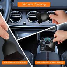 11pcs Auto Windshield Cleaning Kit With 6 Reusable Microfiber Pads, 2 Spray Bottles, Extendable Handles - Green, Popular Auto Cleaning Essential - 橘子 - 查看 6