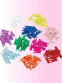 50/100 chiếc kẹp gỗ mini nhiều màu sắc, thích hợp để đựng ảnh, đồ thủ công và đồ trang trí - Thích hợp để treo tranh nhỏ để trưng bày (màu ngẫu nhiên), đồ dùng học tập, trở lại trường - Nhiều màu - Xem 9