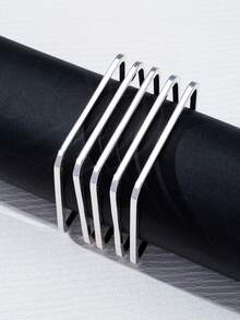 5 件/套个性化夸张欧美风格矩形手链，金色、银色、玫瑰金，适合女性日常佩戴、派对或活动