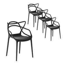 Gardeon 4PC Outdoor Stackable Dining Chairs - Portable Patio Furniture Set For Garden & Backyard Use, Durable PP Construction