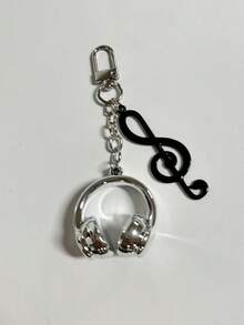 1pc Unisex Music Lover Keychain Music Note Shaped Earphone Holder Stylish Phone Strap Versatile For Backpack Music Festival Gift Backpack Decor Keychain For Bag Car Accessories For Women - Multicolor - View 4