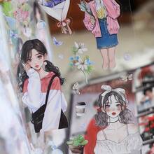 20 张 PET 粘性装饰贴纸书本透明创意 DIY 贴纸用于剪贴簿装饰垃圾日记用品贴纸，用于学校用品，返校 - 彩色 - 查看 2