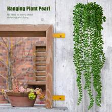 2/1 pieza Planta artificial de suculenta elegante de Chloroplastida - Planta verde realista de lágrimas de amante bifurcadas, enredadera de suculenta de plástico para colgar en la pared, realista, perfecta para decoración de sala de estar, oficina, hogar, jardín, montaje en pared, uso interior/exterior, decoración de escritorio de planta artificial, regalos de cumpleaños, graduación
