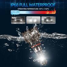 2 件 H1 H3 H7 H11 9005/HB3 9006/HB4 9012 9004 9007 H4 H13 汽车前照灯远/近光组合，12V 6500K 超白光 150000LM，高速风扇亮 3570CSP 芯片，即插即用灯泡，超聚焦光束，航空铝快速冷却