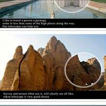 高倍率 10,000 米专业双筒望远镜，带 Bak4 棱镜，高清狩猎双筒望远镜，适合户外运动、徒步旅行和旅行 - 黑色 - 查看 6