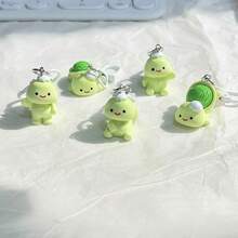 5/10个可爱卡通3D乌龟钥匙扣，趣味少女包包挂饰，汽车、老师、朋友、姐妹礼物创意 - 彩色 - 查看 10